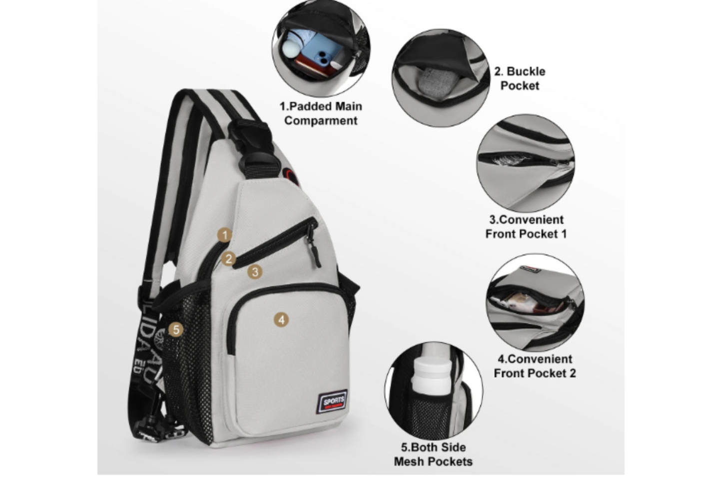 Designed Crossbody Shoulder Backpack For Ladies